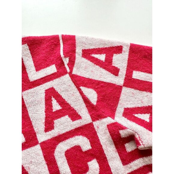 PALACE Check-It Knit Red White Logo Check Wool Blend Crew Neck Sweater, Size L - Picture 10 of 16
